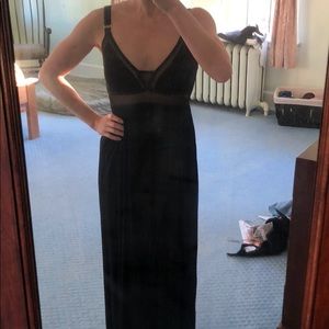 Top shop black mesh maxi dress